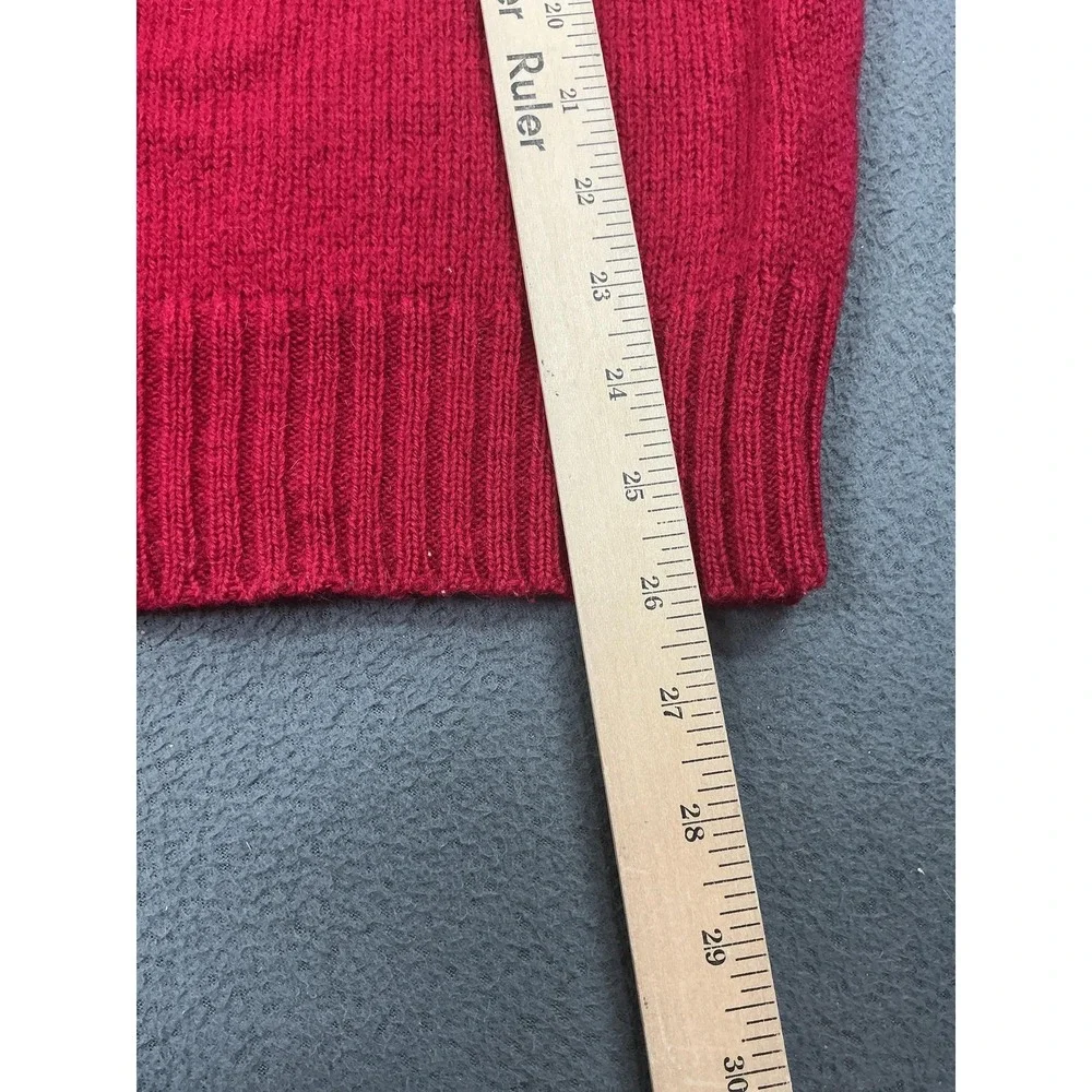 Jacobson's Sweater Mens Large Red 100% Wool Crewneck Knit‎ Pullover Hong Kong